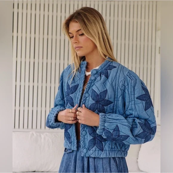 Free People Quinn Quilted Jacket nwt size medium - Picture 6 of 10